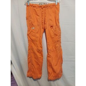 Koi Scrub Pants XS Orange Cargo Pants Drawstring Utility Streetwear Trousers